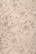 Foulard femme beige en soie motifs fleurs